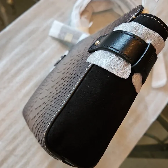 Coach Blake Crossbody Bag Metallic Snake Embossed Bronze Leather Gold Hdwr NWT - Picture 8 of 16